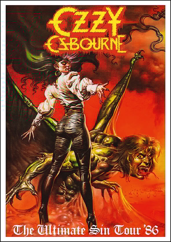 Ozzy Osbourne - The Ultimate Sin Tour '86 | retro.posters
